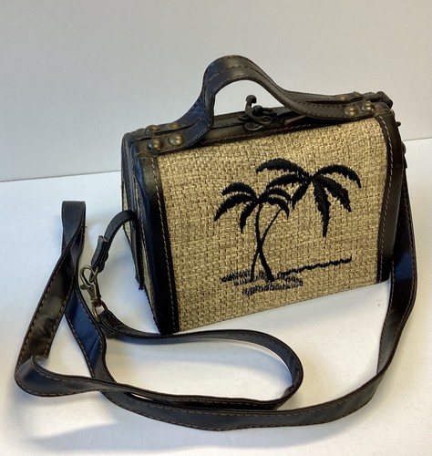 Vintage rattan woven box - vintage, bag