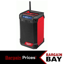 Milwaukee M12RCDAB+0 12V Radio & Charger Bare Unit - Black/Red
