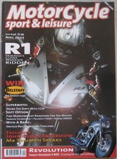 Motorcycle Sport and Leisure 04/2002 featuring Triumph, Honda, Yamaha, Harley