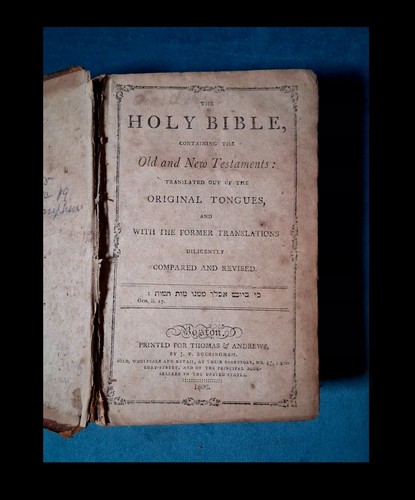 1806 the holy bible - old, and