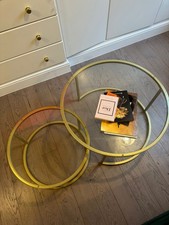 Elegant Gold & Glass Nesting Coffee Tables – 80cm & 60cm Set, Glass Table