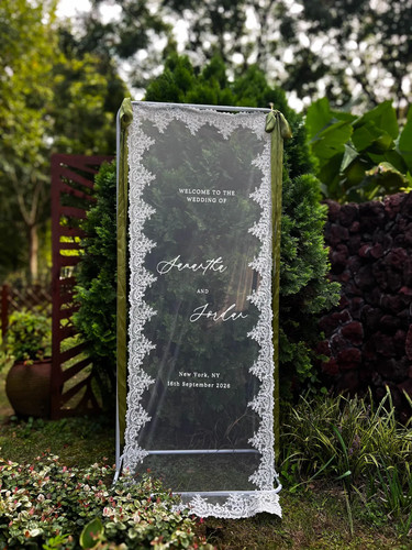 Romantic lace wedding welcome - lace,
