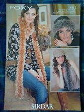 Knitting Pattern - Sirdar Lady's Scarves & Headband, Foxy, 8542 (203142)