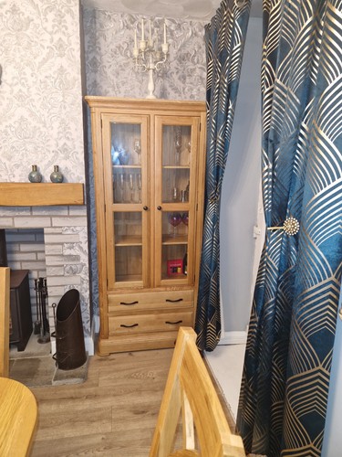 Pair oak cabinets - pair, only