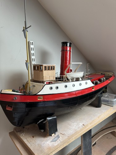 Model tug boat fibreglass hull - model,