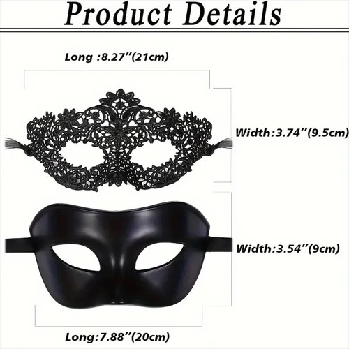 Black lace masquerade - lace, set