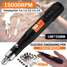 161Pcs Electric Micro Engraver Pen Engraving Tools Kit Mini DIY Metal Glass Wood
