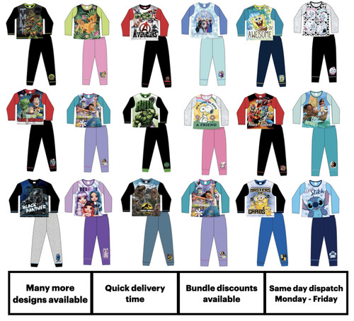 Boys girls character pyjamas - boys,