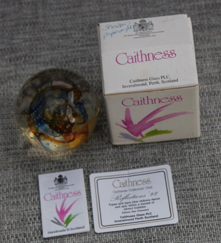 Caithness crystal paperweight - caithness,
