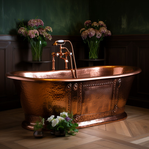 Heavy solid copper bathtub - /solid,