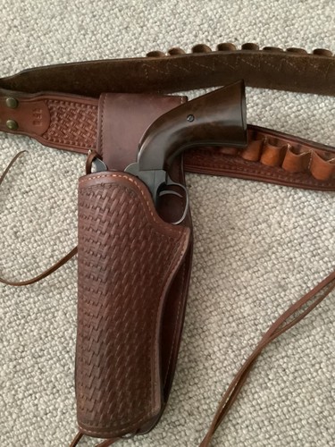 Cowboy vintage leather - , gun