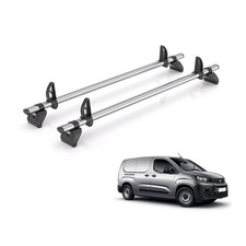 Peugeot Partner Roof Rack For 2018+ Long Wheelbase, Barn Doors 2 Bars, Loadstops