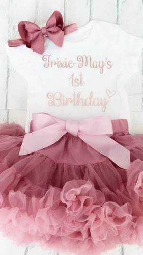 Girls 1st birthday tutu - 1st,