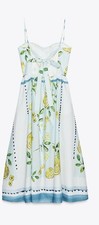 Zara Lemon Print Long Poplin