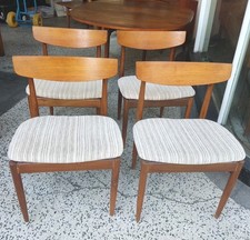 SET OF 4 VINTAGE MID CENTURY IB KOFOD LARSEN FOR G PLAN DINING CHAIRS