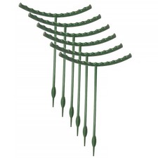 3X(10 Pack Plant Support Plant Stakes,Plastic Half Round Plant Support 8317