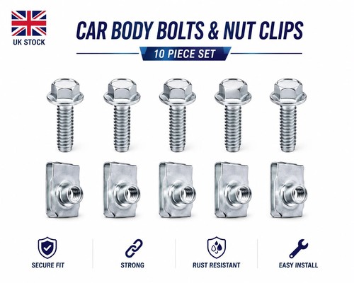 10pcs car nut clips bolts - car,