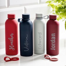Personalised Water Bottle, Stainless Steel Insulated Reusable Engraved Flask