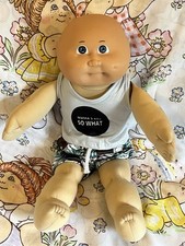 Vintage Cabbage Patch kids boy doll  bald mold 3 Jesmar blue eyes 