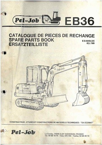 Pel job excavator eb36 - excavator, parts