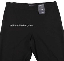 M&S Womens Marks & Spencer Black Slim Trousers Size 18 16 12 10 Long Short