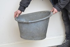 Vintage old baby bath galvanized bath / dog wash - FREE DELIVERY