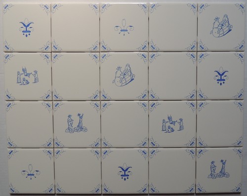 Delft tile panel - , (20)