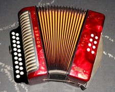 TOP PRICE !!  VITAGE MADE IN GERMANY HOHNER C/F ERICA DIATONIC BUTTON ACCORDION