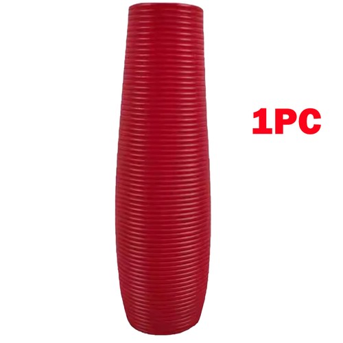 Floor vase red plastic large - floor,