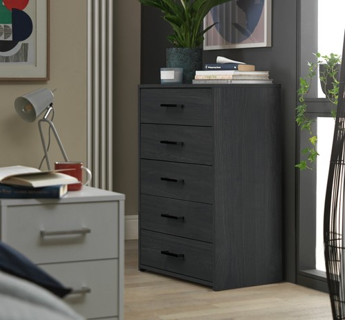 Home oslo drawer chest black - oslo, 5