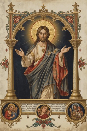 Jesus christ medieval style - jesus,