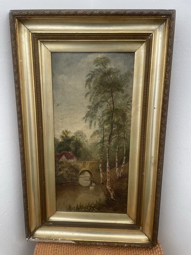 Antique victorian oil painting - oil,
