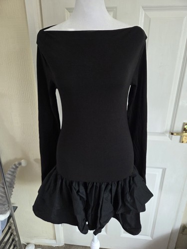 Long sleeved black ribbed - black, rara