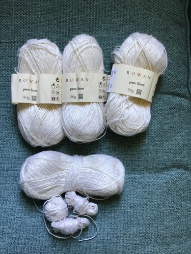 Rowan pure linen yarn white - linen,
