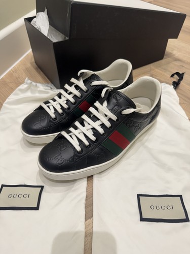 Gucci ace monogram black - gucci, gg