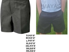 BOYS PLUS SIZE STURDY FIT SCHOOL SHORTS HALF ELASTIC WAIST GENEROUS FIT SHORTS