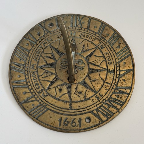 Vintage brass garden - brass, sundial