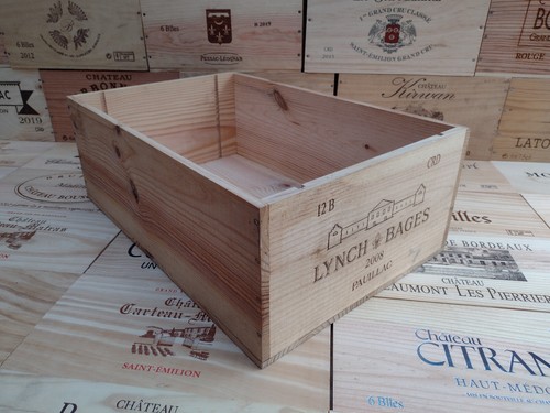 Wooden wine box crate 3 - wine, ~