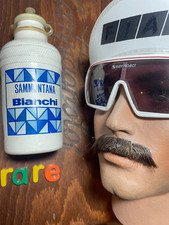 Vintage  T.A Bianchi Sammontana Team Water Bottle    White  Blue RARE