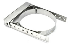 AllFuel AF-HST Chimney Clamp Support Bracket Banding 8" Dia Chrome Finish