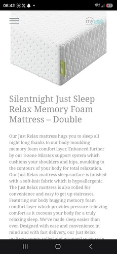 Silentnight just sleep relax - just,