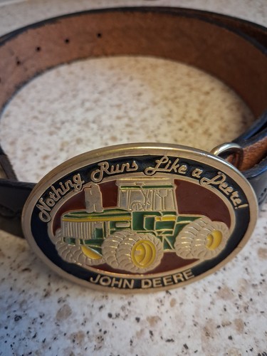 John deere leather belt - deere,