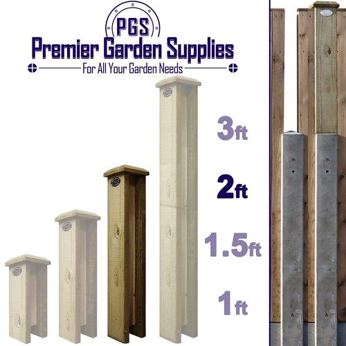 2ft timber concrete garden - 2ft,