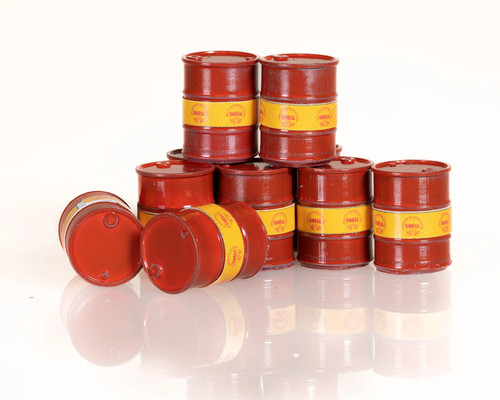 Model railway shell oil drums - railway,