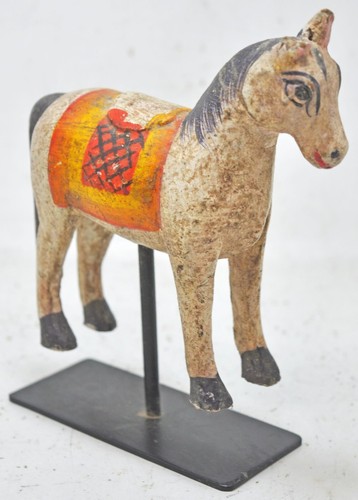 Vintage wooden horse figurine - vintage,