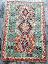 Classic Handmade Afghan/Turkish Kilim Rug, Aztec Wool Area Rug size 159x106 CM