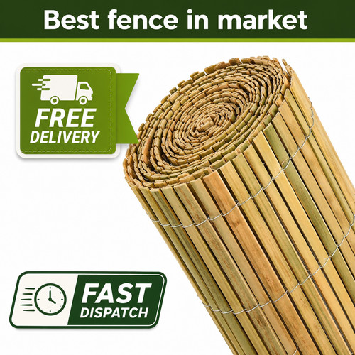 Bamboo fence screen - screen, roll