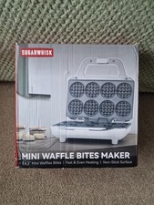 SugarWhisk Mini Waffle Maker Machine Iron, 8x2'' Tiny Waffle