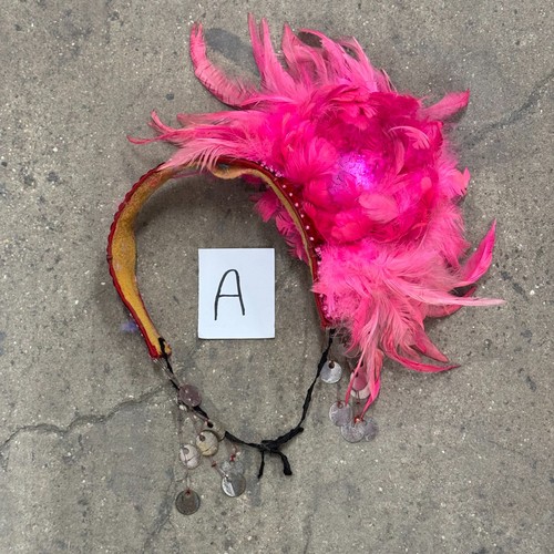 Vintage 60s pink feather - vintage, &