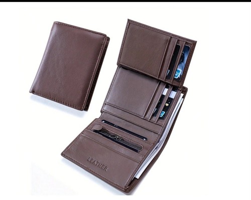 Mens genuine leather - genuine, rfid